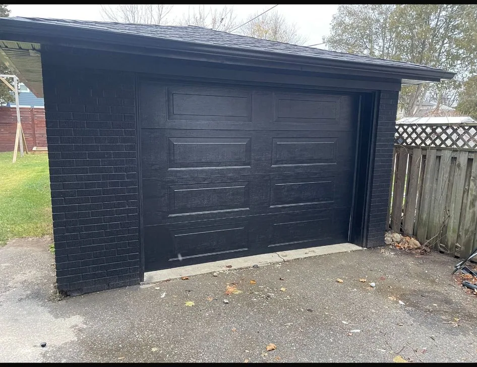 Black detached garage in Toronto