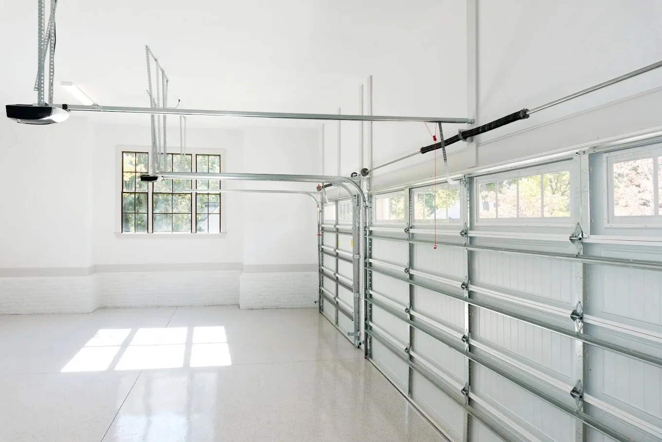 Bright double garage interior in Oakville