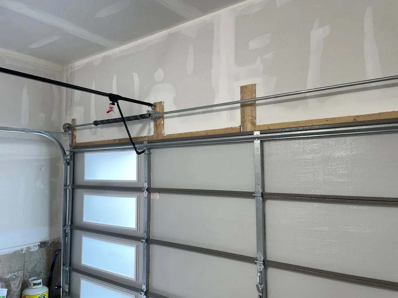 Gray interior track install in Milton